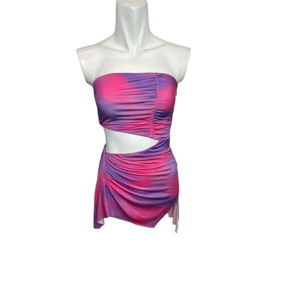 I.AM.GIA Zaria Pink Cutout Mini Dress Two-Piece Look -Size XXS - Picture 2 of 8